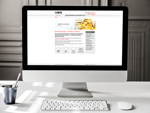 Webdesign für „Betz Technologies“