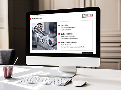 Unternehmenspräsentation für das Maschinenbau-Unternehmen „Chiron“