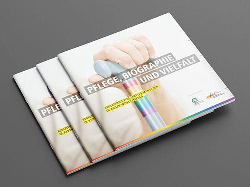 Broschüre fürs Netzwerk LSBTTIQ Baden-Württemberg